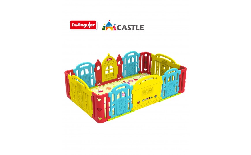 Dwinguler Castle Kids Playpen - Rainbow 